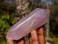 Polished Rose Quartz Double Terminated Points x 6 From Madagascar