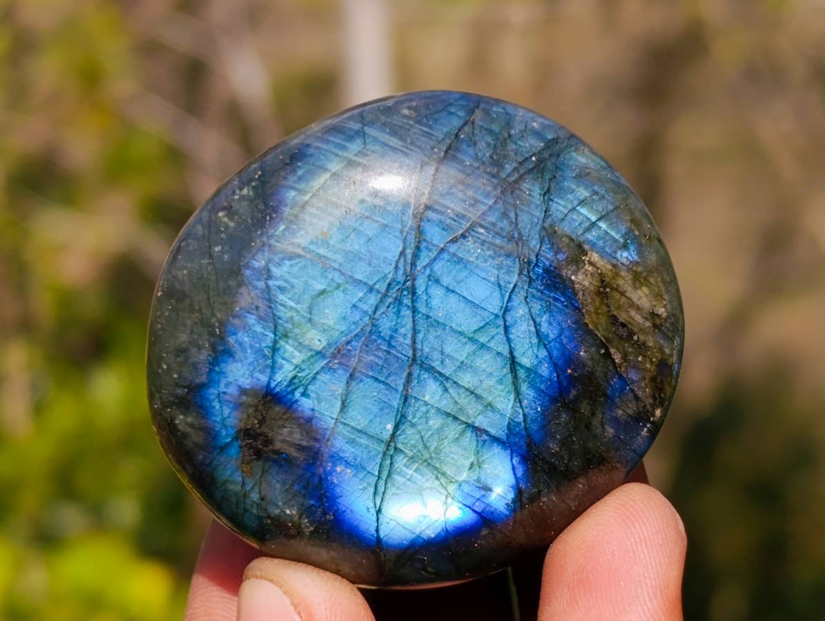Polished Labradorite Palm Stones x 20 From Tulear, Madagascar - Toprock Gemstones and Minerals 