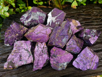 Natural Metallic Purpurite Specimens x 12 From Erongo, Namibia