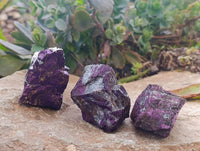 Natural Metallic Purpurite Specimens x 12 From Erongo, Namibia
