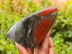 Polished Bloodstone Standing Free Forms x 3 From Swaziland - Toprock Gemstones and Minerals 