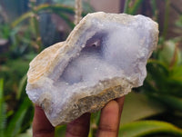 Natural Blue Lace Agate Geode Specimens x 6 From Malawi