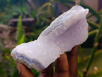 Natural Blue Lace Agate Geode Specimens x 6 From Malawi