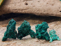 Natural Silky Malachite Specimens x 35 From Kasompe, Congo