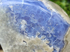 Polished Blue Lace Agate Standing Free Form x 1 From Malawi - Toprock Gemstones and Minerals 