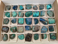 Polished Shattuckite Free Forms x 35 From Congo