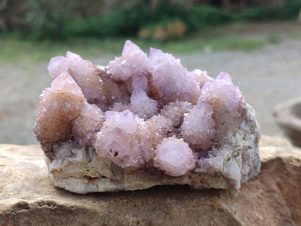 Natural Amethyst Spirit Quartz Clusters x 3 From Boekenhouthoek, South Africa - Toprock Gemstones and Minerals 