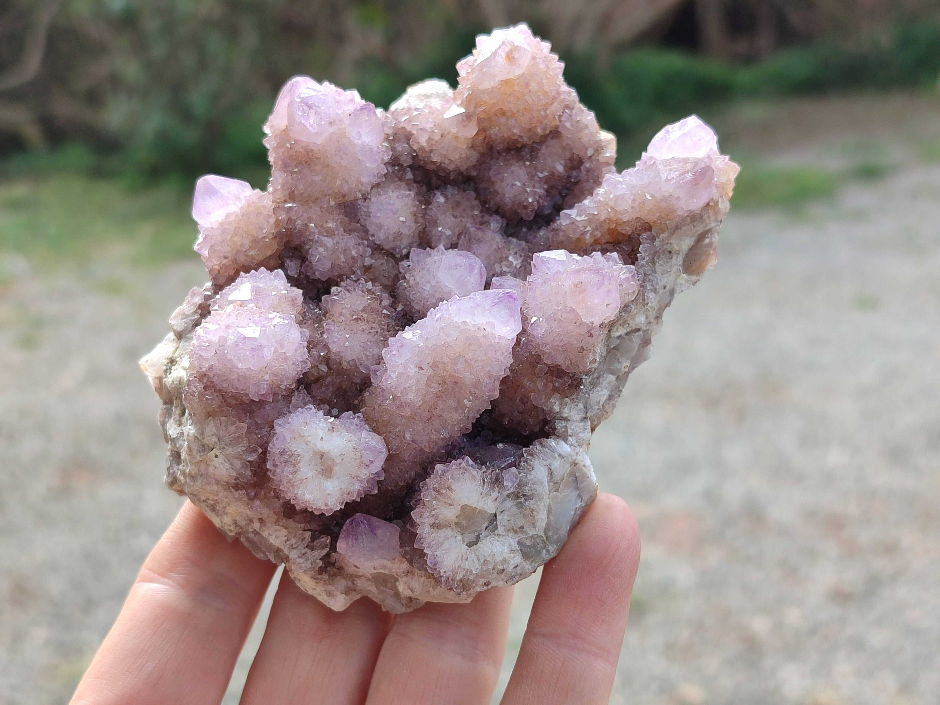 Natural Amethyst Spirit Quartz Clusters x 3 From Boekenhouthoek, South Africa - Toprock Gemstones and Minerals 