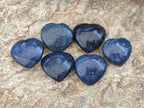 Polished Lazulite Hearts x 35 From Madagascar - Toprock Gemstones and Minerals 