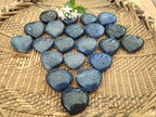 Polished Lazulite Hearts x 35 From Madagascar - Toprock Gemstones and Minerals 