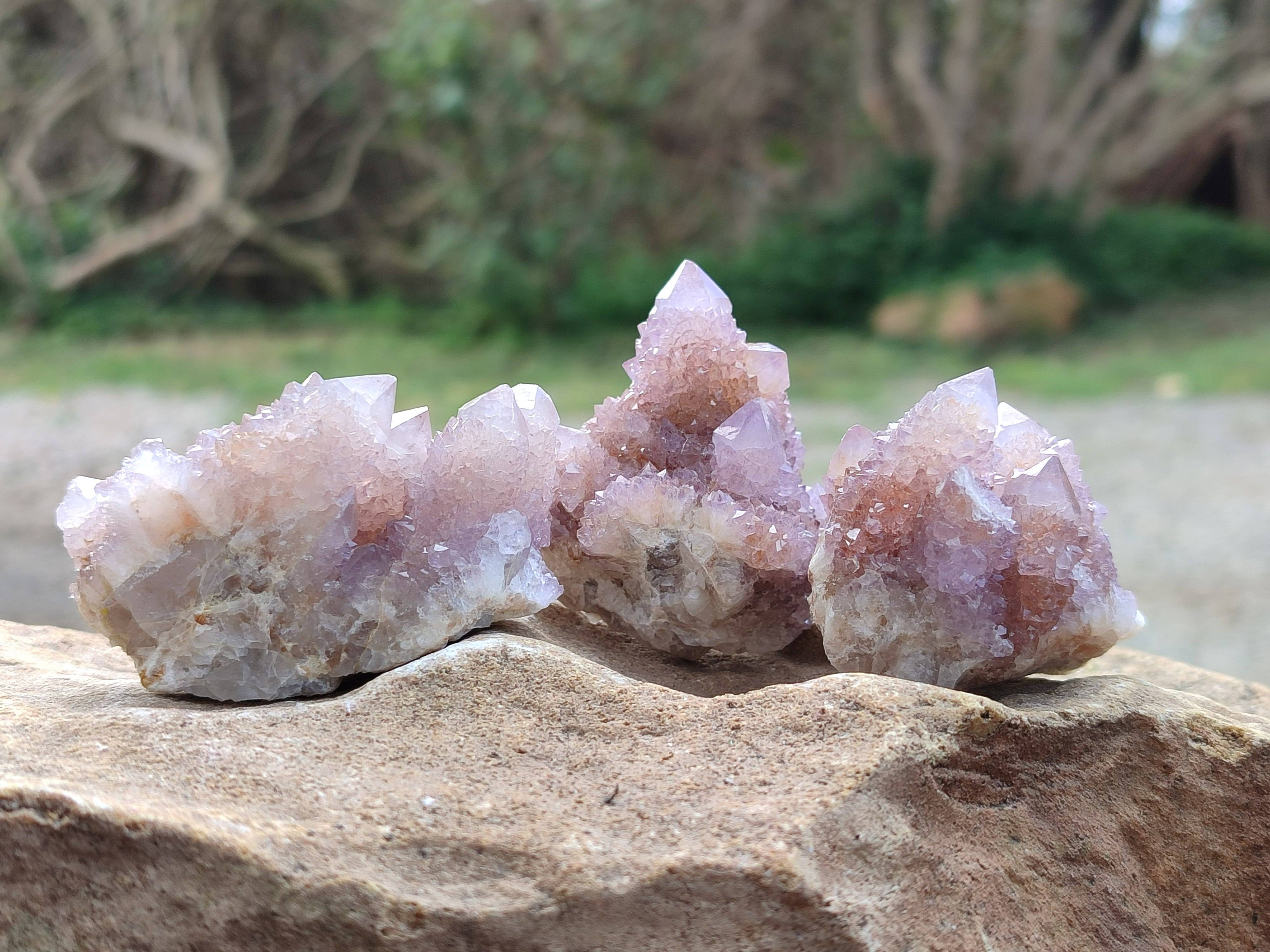 Natural Amethyst Spirit Quartz Crystals x 20 From Boekenhouthoek, South Africa - Toprock Gemstones and Minerals 