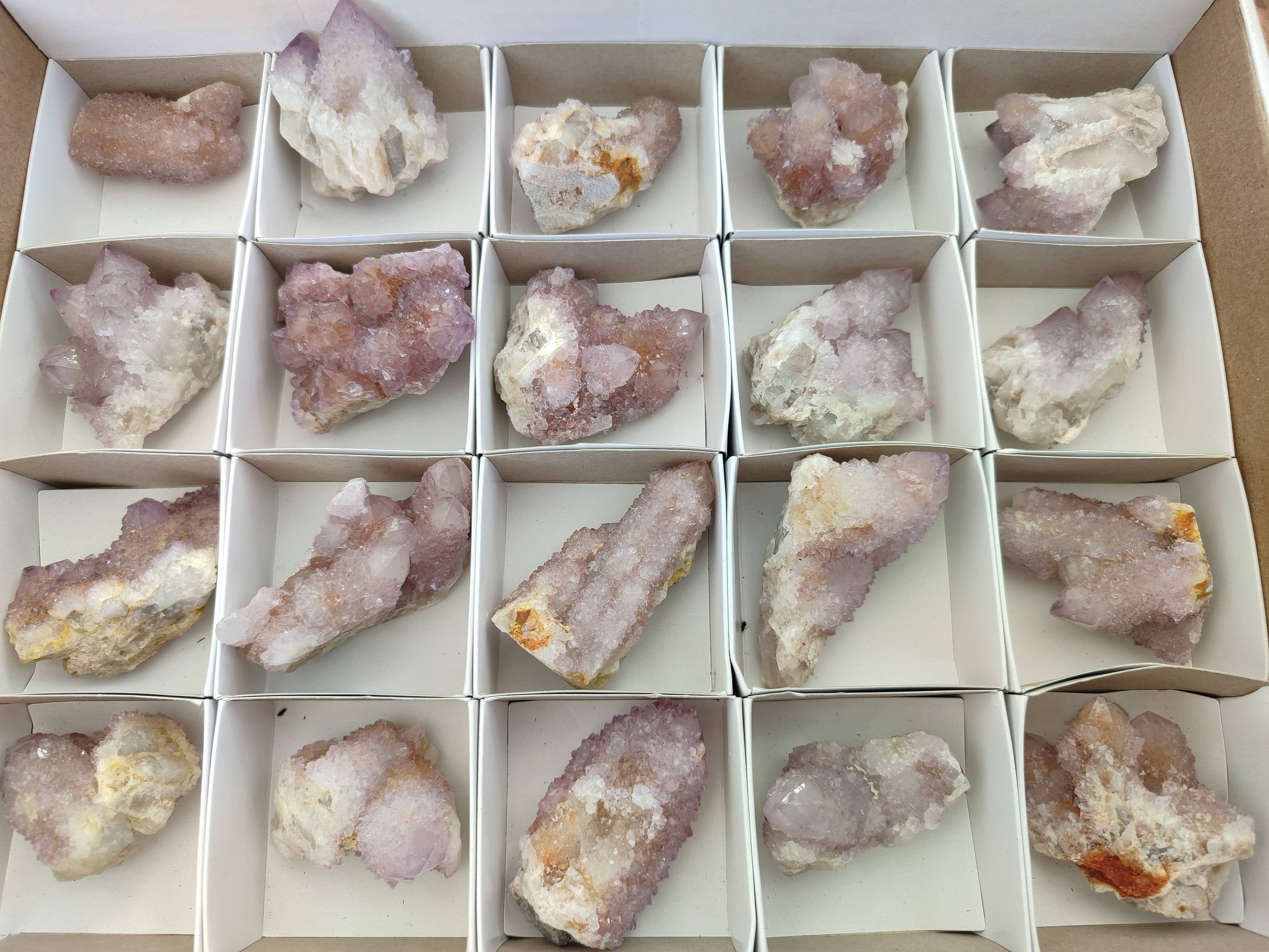 Natural Amethyst Spirit Quartz Crystals x 20 From Boekenhouthoek, South Africa - Toprock Gemstones and Minerals 