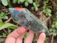 Polished Bloodstone Double Terminated Points x 6 From Swaziland