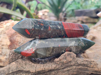 Polished Bloodstone Double Terminated Points x 6 From Swaziland