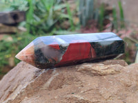 Polished Bloodstone Double Terminated Points x 6 From Swaziland