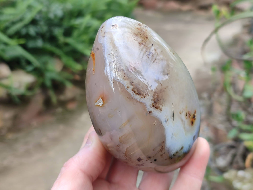 Polished Agate Standing Free Forms x 2 From Madagascar - Toprock Gemstones and Minerals 