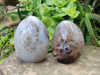 Polished Agate Standing Free Forms x 2 From Madagascar - Toprock Gemstones and Minerals 