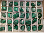 Polished Flower Banded Malachite Free Forms x 35 From Congo - Toprock Gemstones and Minerals 