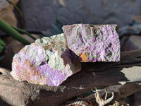 Natural Cobbed Stichtite Specimens x 6 From Barberton, South Africa