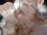Natural Red Hematoid Quartz Clusters x 3 From Karoi, Zimbabwe