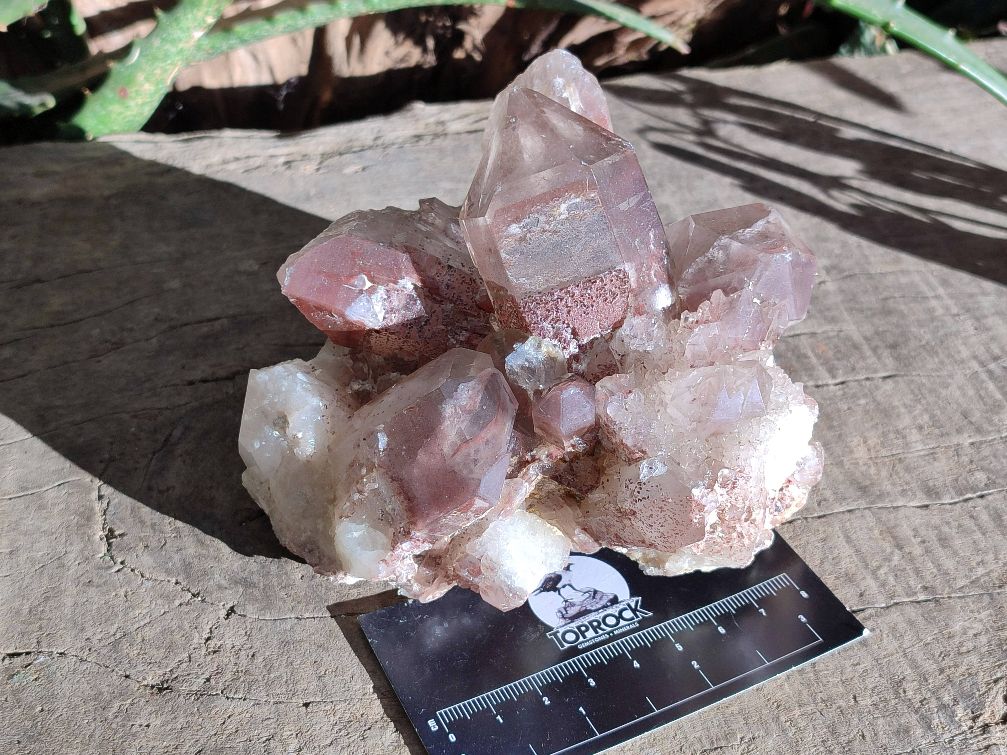 Natural Red Hematoid Quartz Clusters x 3 From Karoi, Zimbabwe - Toprock Gemstones and Minerals 
