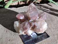Natural Red Hematoid Quartz Clusters x 3 From Karoi, Zimbabwe