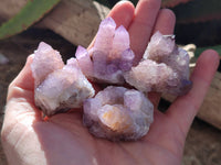 Natural Amethyst Spirit Quartz Clusters x 20 From Boekenhouthoek, South Africa