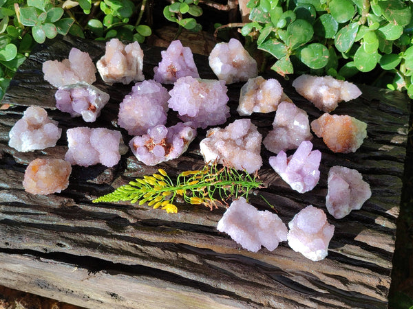 Natural Amethyst Spirit Quartz Clusters x 20 From Boekenhouthoek, South Africa