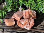 Natural Sunset Orange Calcite Specimens x 4 From Spitzkop, Namibia - Toprock Gemstones and Minerals 