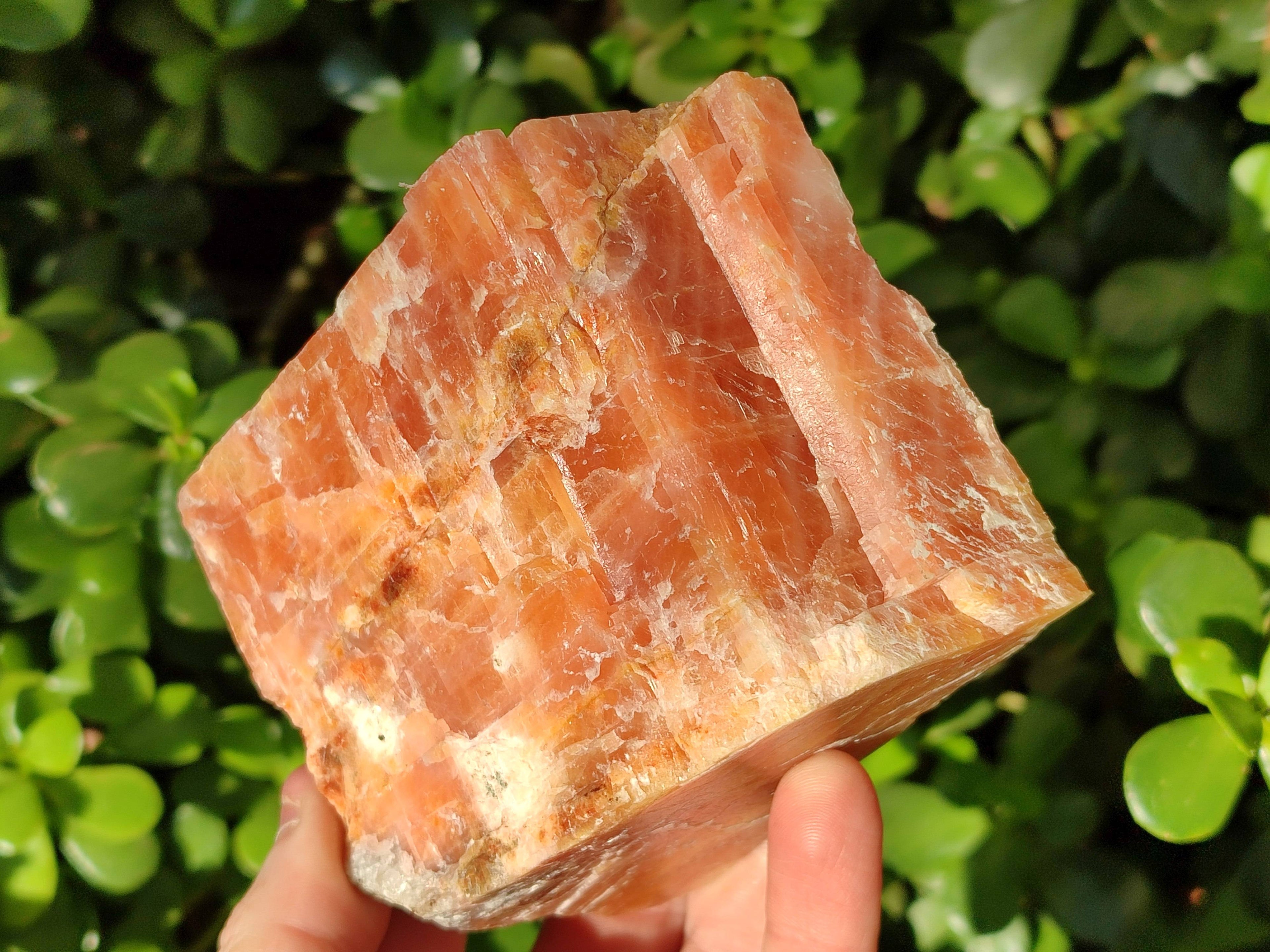Natural Sunset Orange Calcite Specimens x 4 From Spitzkop, Namibia - Toprock Gemstones and Minerals 