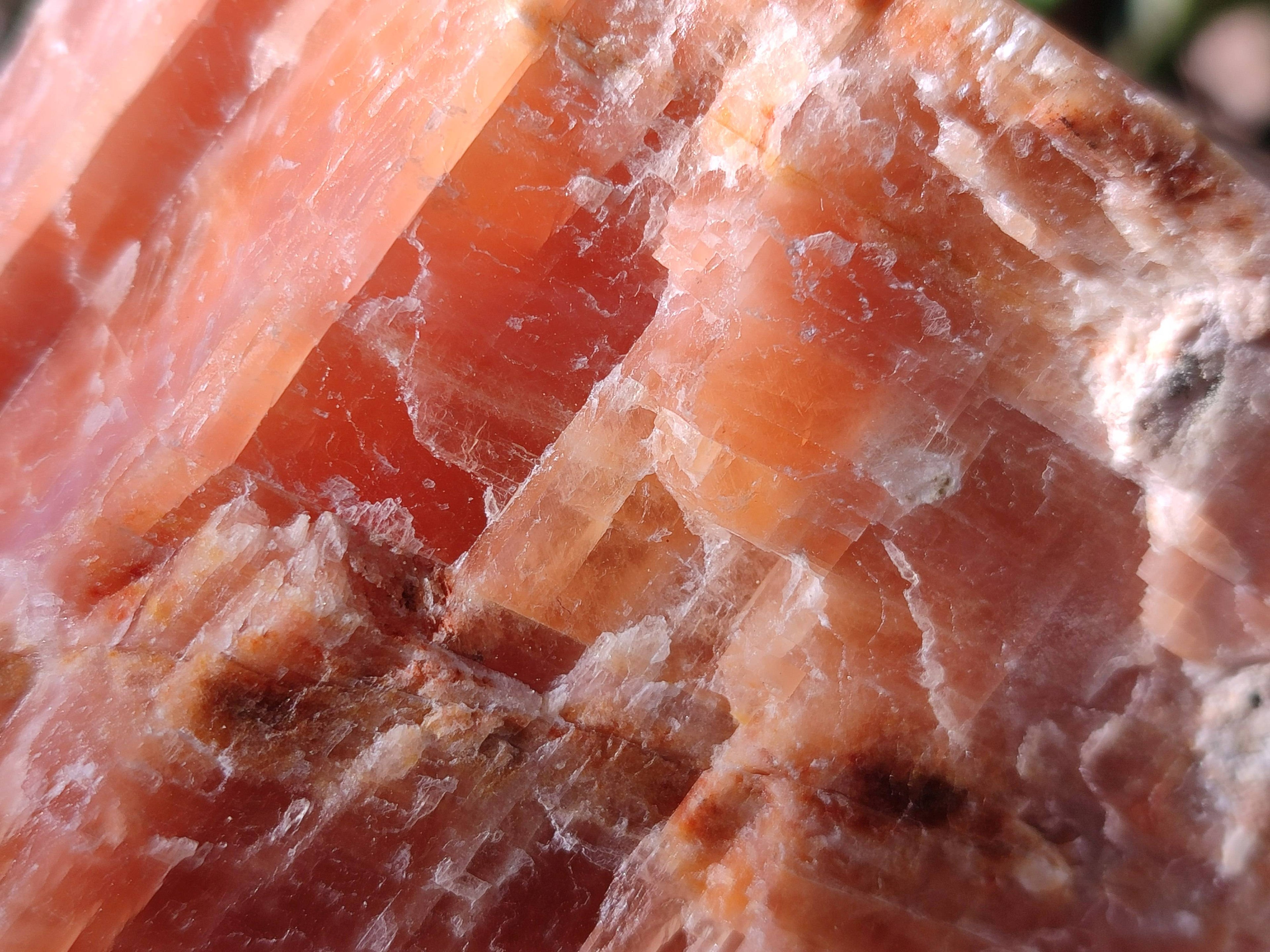 Natural Sunset Orange Calcite Specimens x 4 From Spitzkop, Namibia - Toprock Gemstones and Minerals 