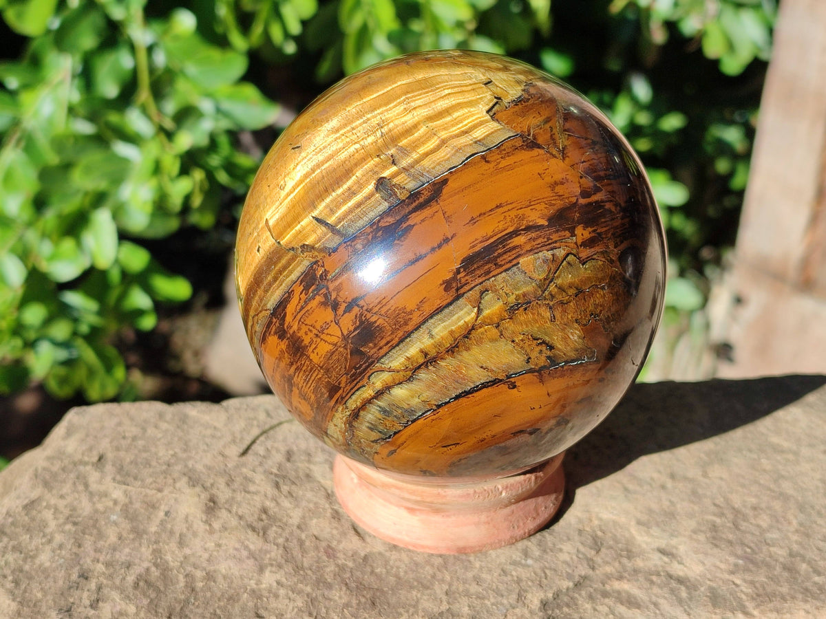Polished Tigers Eye Sphere x 1 From Prieska, South Africa - Toprock Gemstones and Minerals 