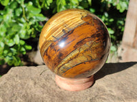 Polished Tigers Eye Sphere x 1 From Prieska, South Africa