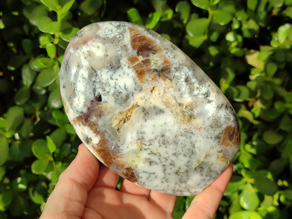 Polished Dendritic Opal Standing Free Forms x 2 From Madagascar