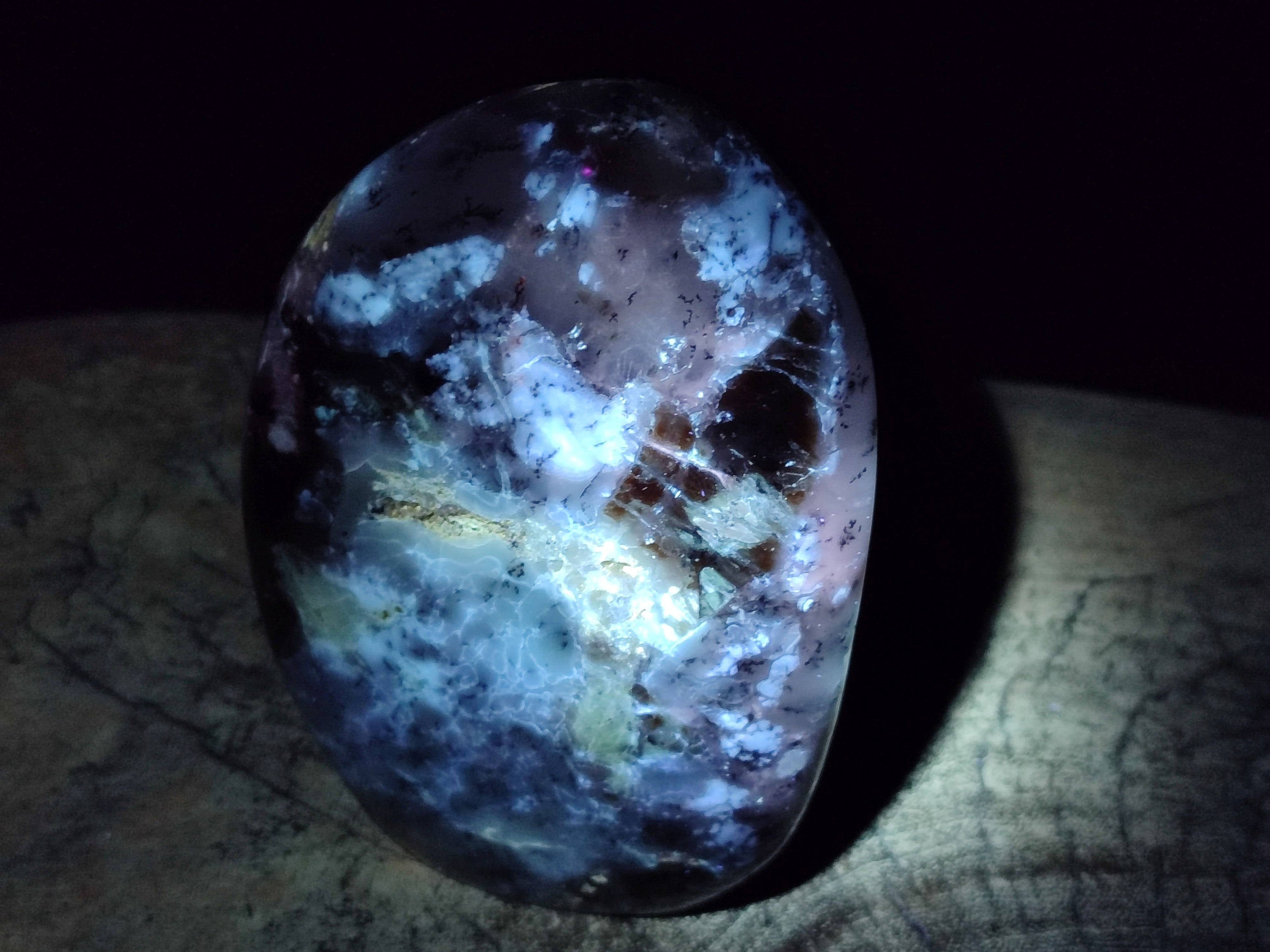 Polished Dendritic Opal Standing Free Forms x 2 From Madagascar - Toprock Gemstones and Minerals 