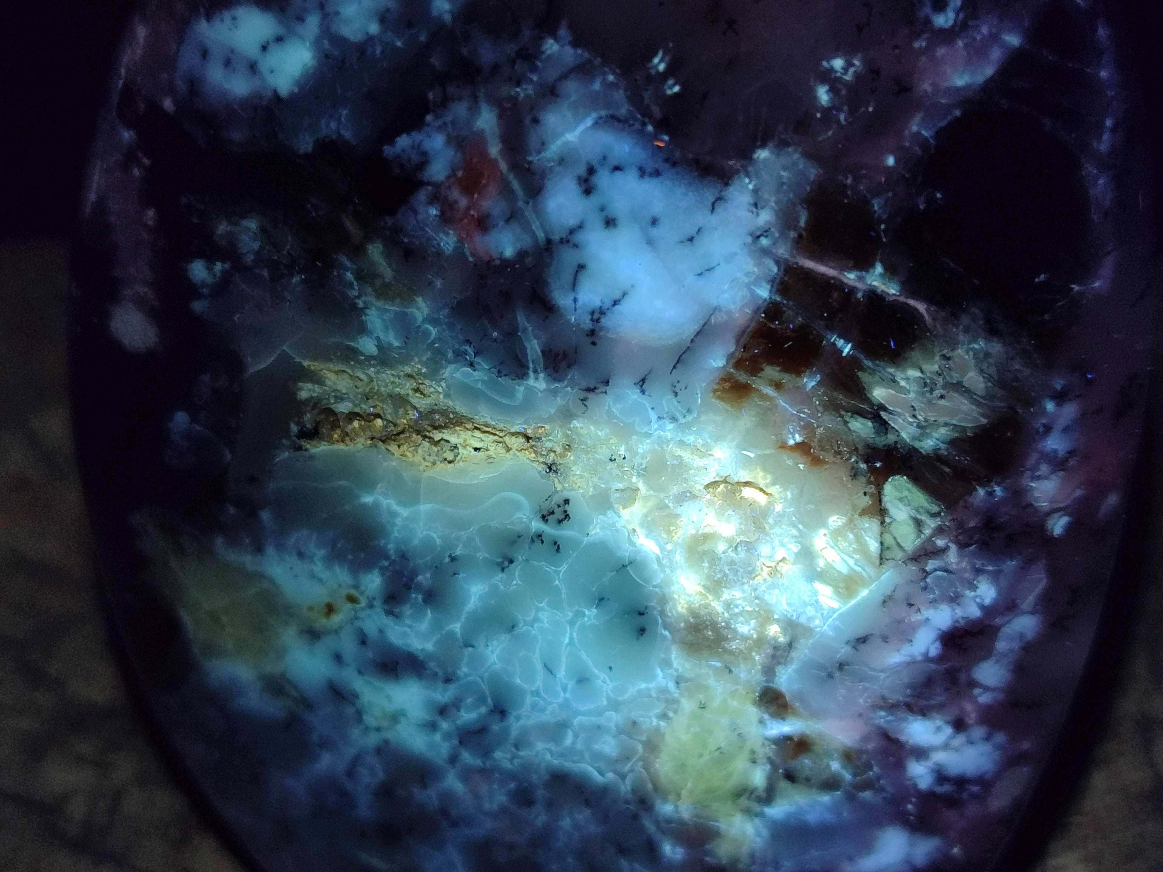 Polished Dendritic Opal Standing Free Forms x 2 From Madagascar - Toprock Gemstones and Minerals 