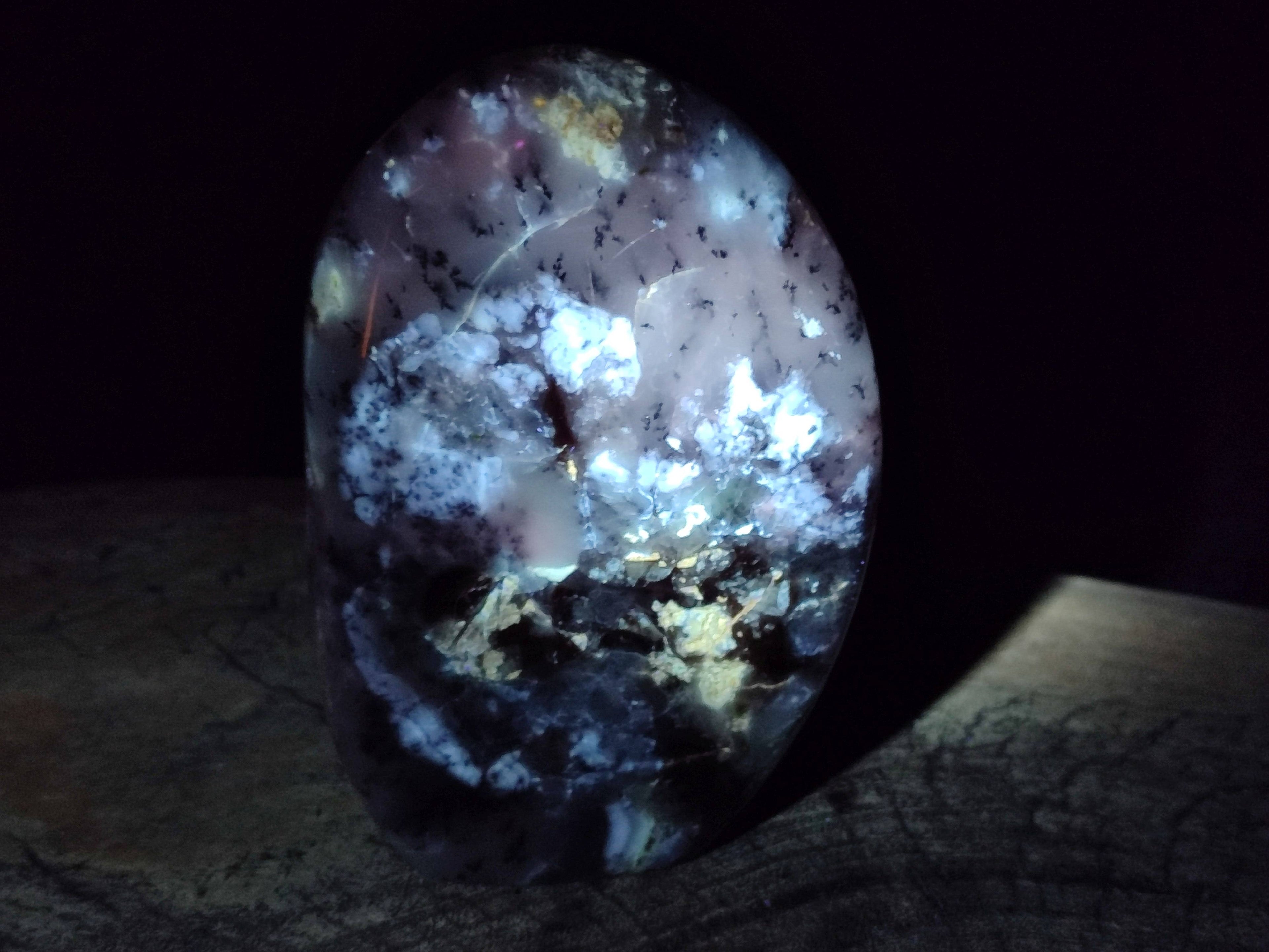 Polished Dendritic Opal Standing Free Forms x 2 From Madagascar - Toprock Gemstones and Minerals 