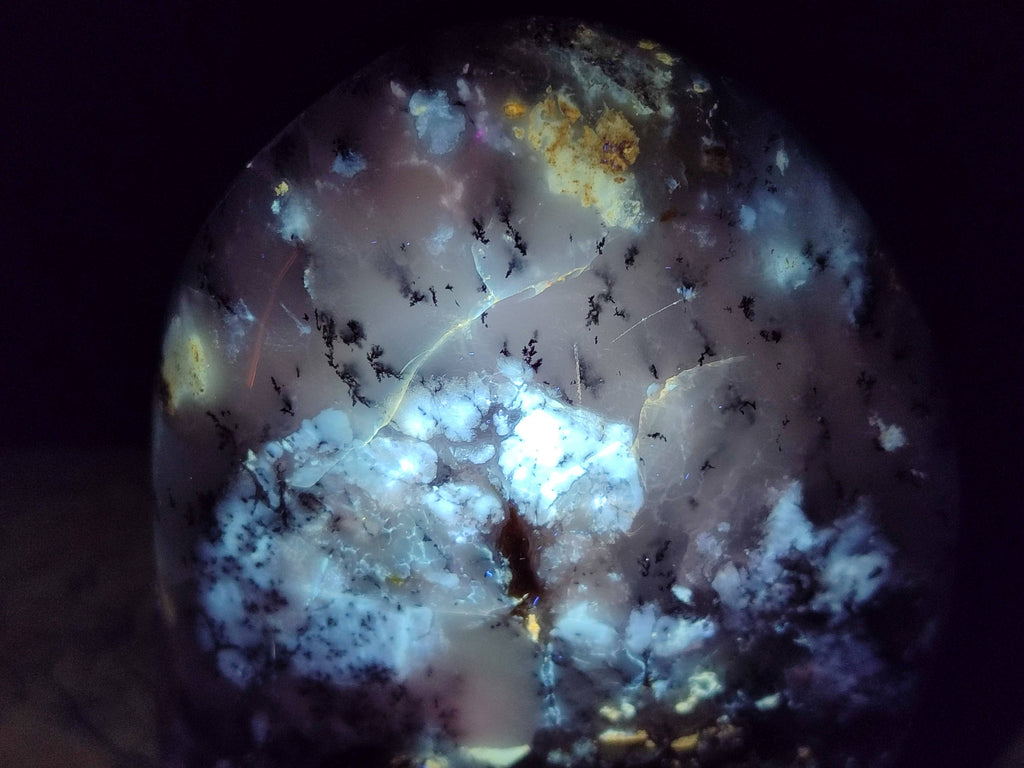 Polished Dendritic Opal Standing Free Forms x 2 From Madagascar - Toprock Gemstones and Minerals 