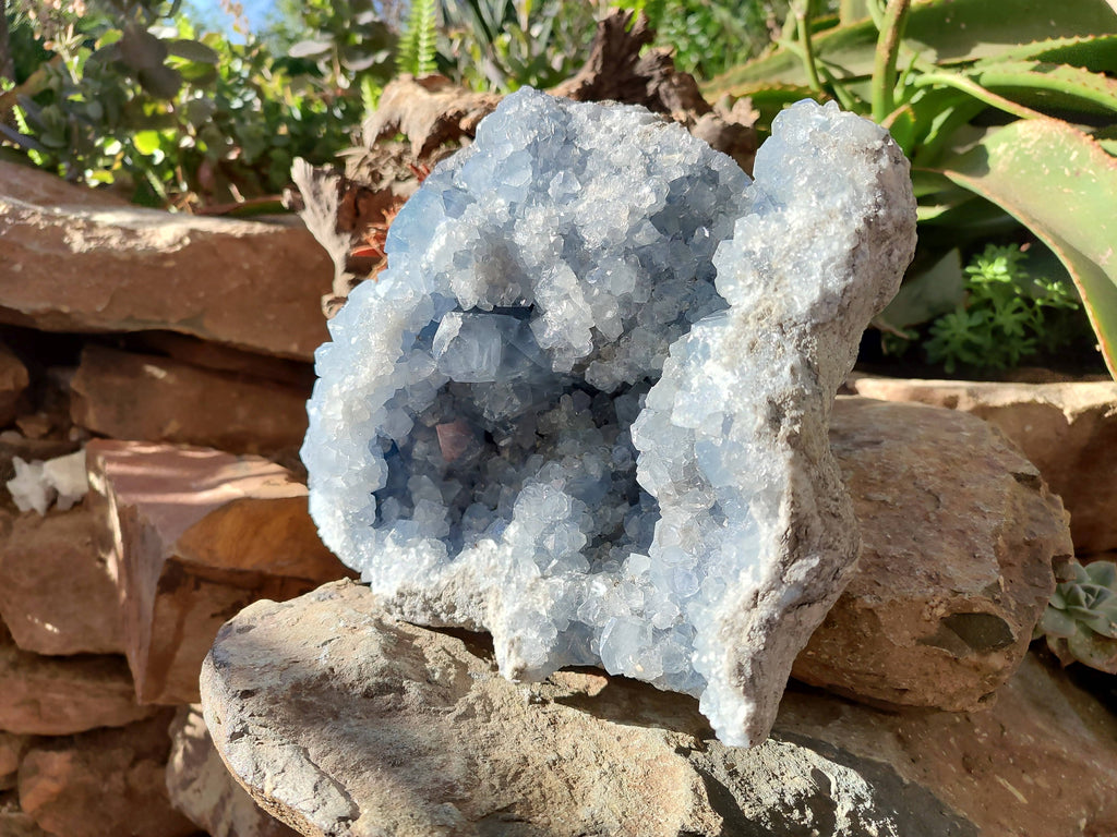 Natural Celestite Geode Specimen x 1 From Sakoany, Madagascar - Toprock Gemstones and Minerals 