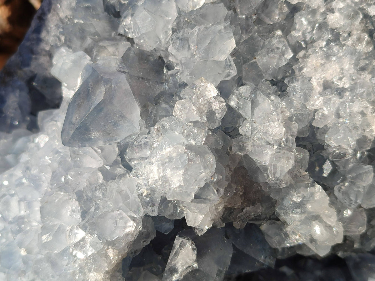 Natural Celestite Geode Specimen x 1 From Sakoany, Madagascar - Toprock Gemstones and Minerals 