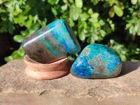 Polished Shattuckite Free Forms x 6 From Kaokoveld, Namibia