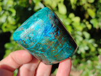 Polished Shattuckite Free Forms x 6 From Kaokoveld, Namibia