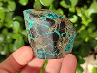 Polished Shattuckite Free Forms x 6 From Kaokoveld, Namibia