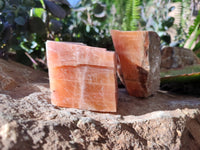 Natural Sunset Orange Calcite Specimens x 6 From Spitzkop, Namibia