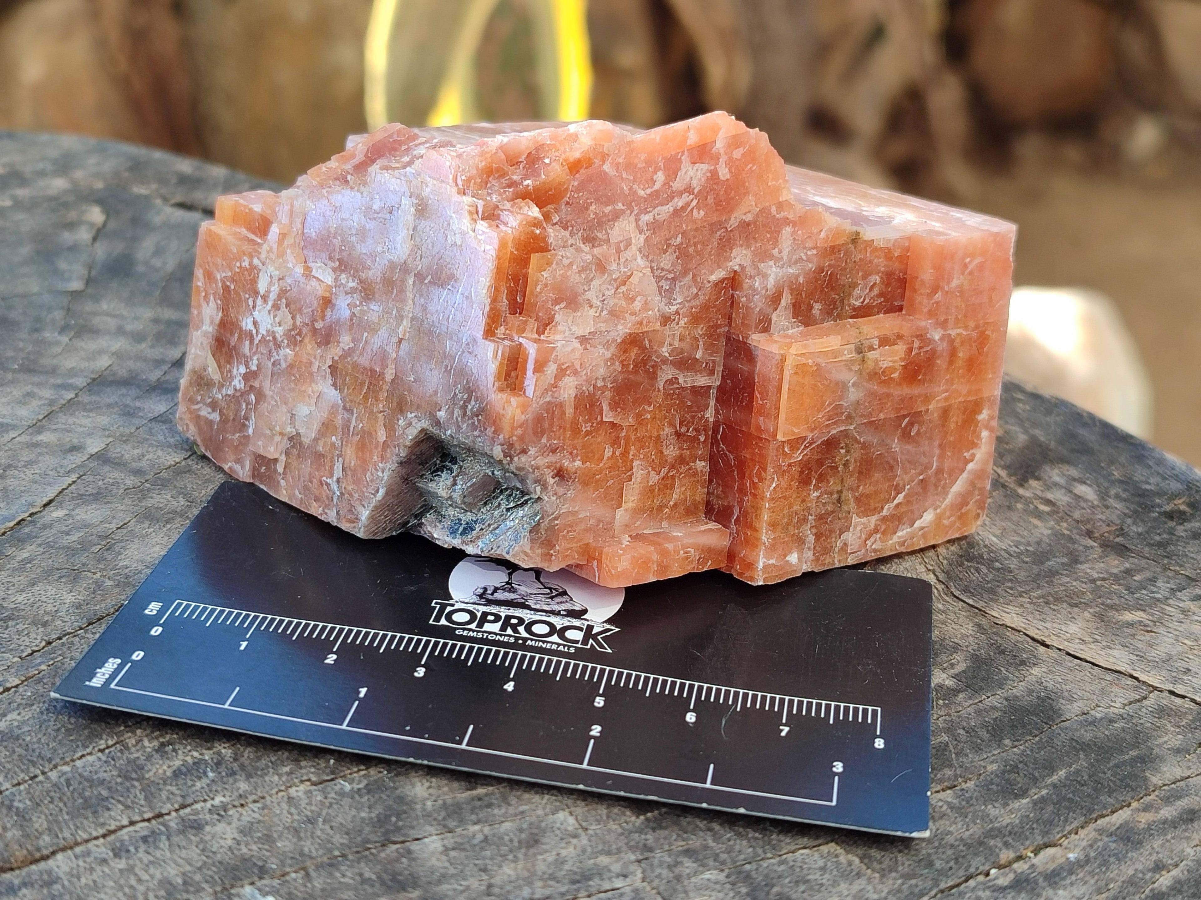 Natural Sunset Orange Calcite Specimens x 6 From Spitzkop, Namibia - Toprock Gemstones and Minerals 