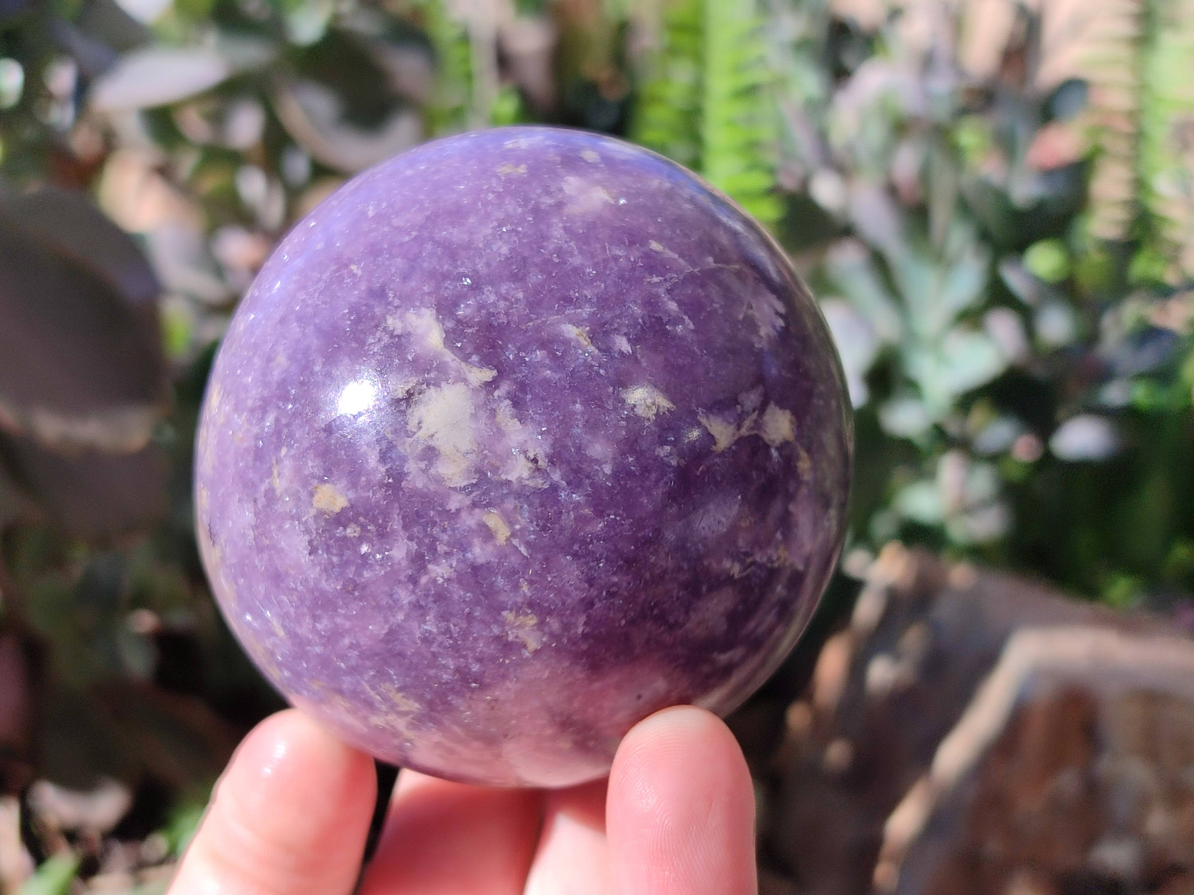 Polished Lepidolite Spheres x 2 From Ambatondrazaka, Madagascar - Toprock Gemstones and Minerals 