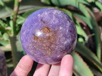 Polished Lepidolite Spheres x 2 From Ambatondrazaka, Madagascar
