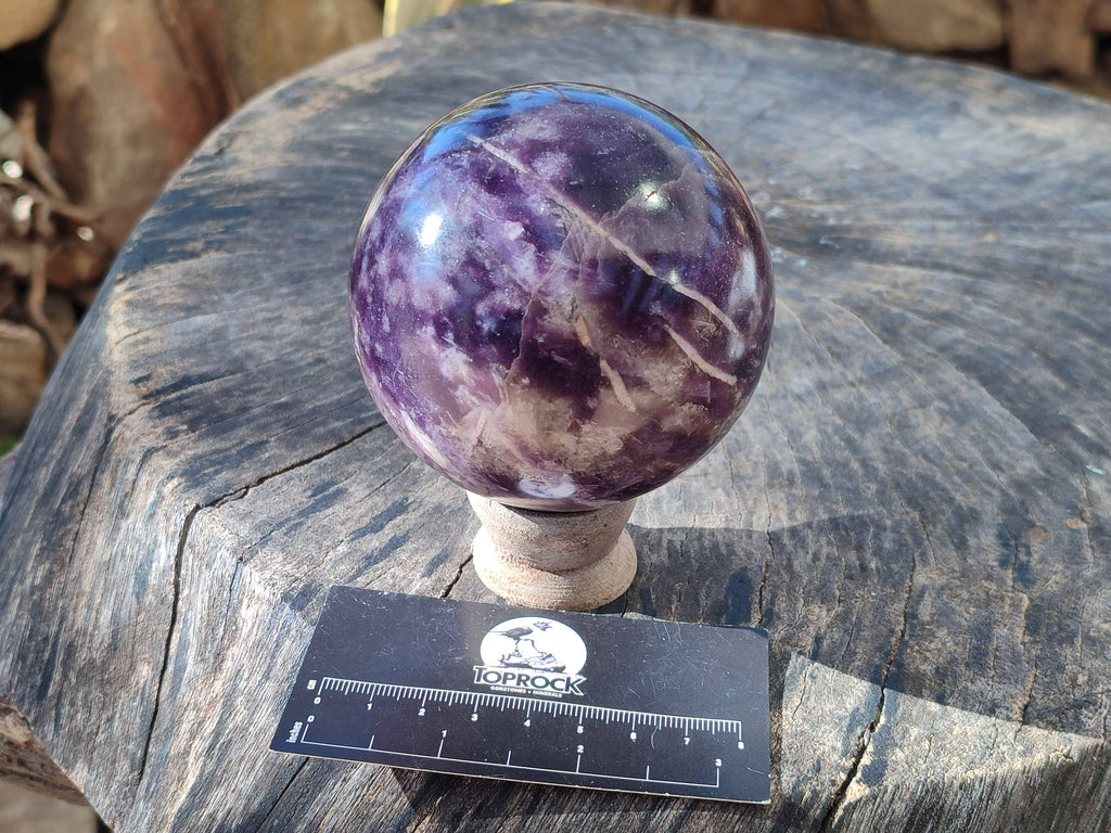 Polished Lepidolite Spheres x 2 From Ambatondrazaka, Madagascar - Toprock Gemstones and Minerals 
