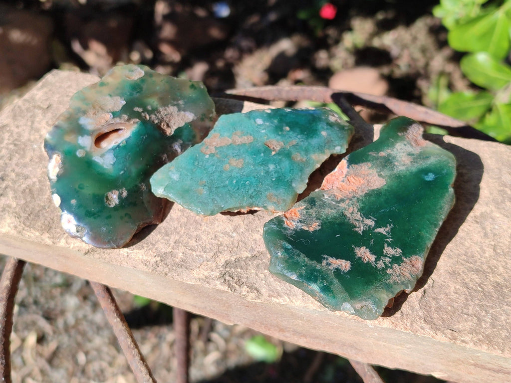 Polished On One Side Emerald Mtorolite x 12 From Mutorashanga, Zimbabwe - Toprock Gemstones and Minerals 