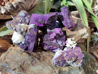 Natural Metallic Purpurite Specimens x 6 From Erongo, Namibia
